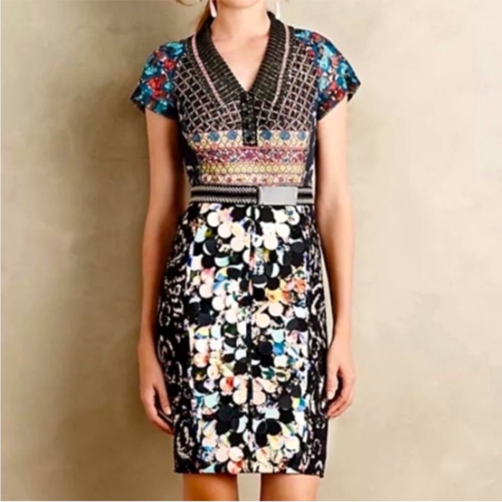 Byron Lars Multicolor Patterned Midi Dress - Picture 3 of 14